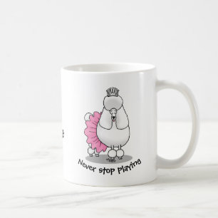 Mug Drôle Ballet Ballerina Princess Poodle Dog (blanc)