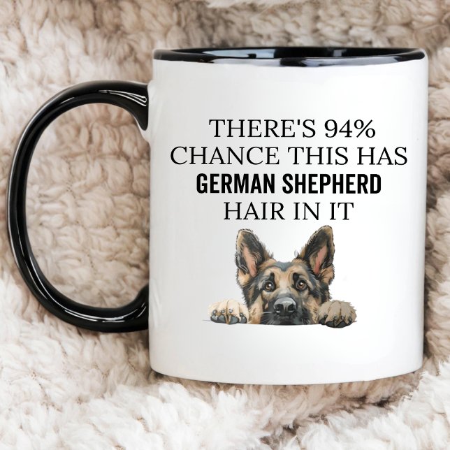 Mug Drôle berger allemand, Peeking chien propriétaire  (Créateur téléchargé)