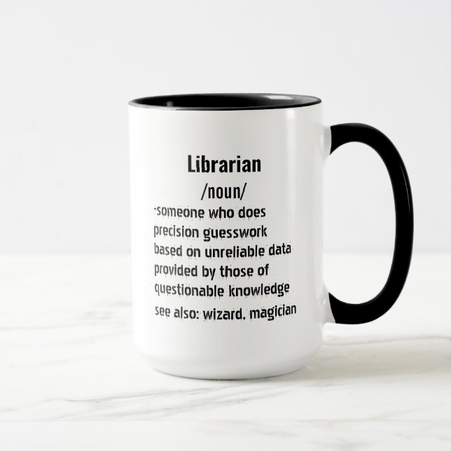 Mug drôle Bibliothécaire Définition cadeaux pour homme (Droite)