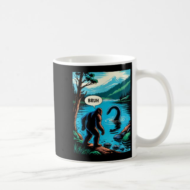 Mug Drôle Bigfoot Sasquatch Monstre du Loch Ness Intro (Droite)