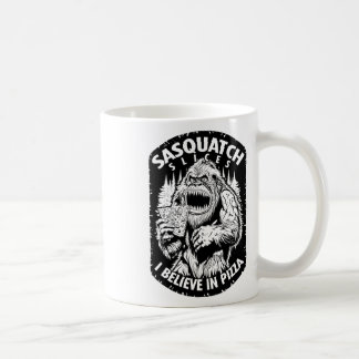 Mug Drôle Bigfoot Sasquatch Slices Je Crois En Pizza