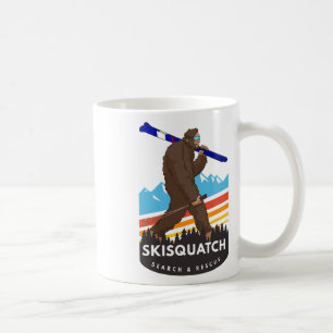 Mug Drôle Bigfoot Ski Sasquatch Recherche Et Secours