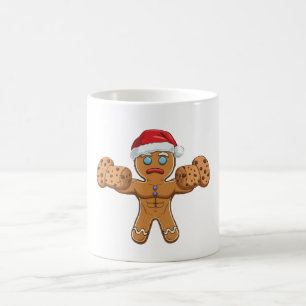 Mug Drôle bonhomme en pain d'épice déchiré Noël