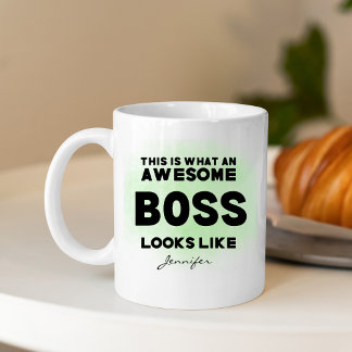 Mug Drôle Boss Awesome Semble Personnalisé