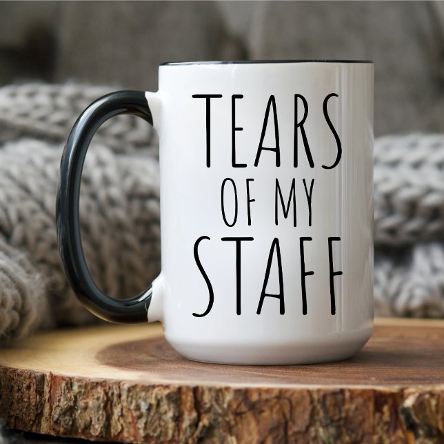 Mug Drôle Boss Day Cadeau, Larmes de mon personnel, Em (Créateur téléchargé)