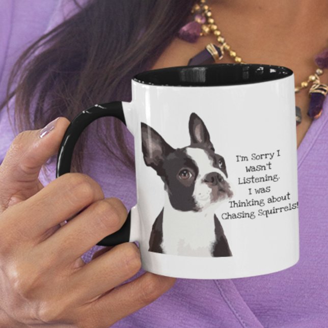 Mug Drôle Boston Terrier mignon Chien Citation Animate (Créateur téléchargé)