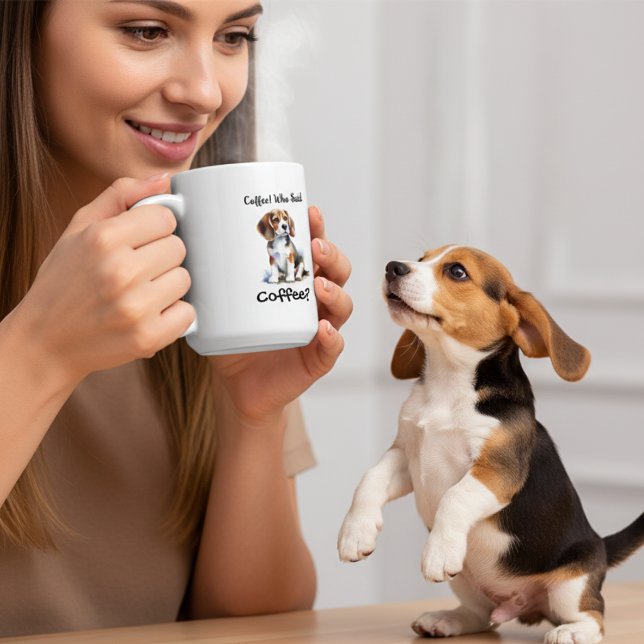Mug Drôle BROWN 'Café' Beagle Personnaliser (Créateur téléchargé)