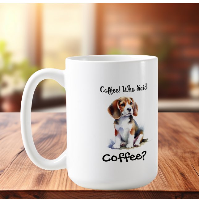 Mug Drôle BROWN 'Café' Beagle Personnaliser (Créateur téléchargé)