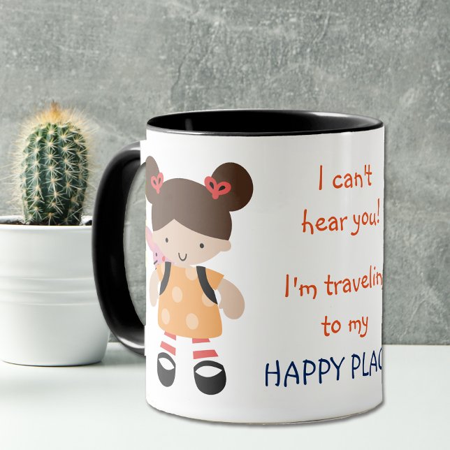 Mug Drôle Bureau Happy Place sac à dos (Créateur téléchargé)
