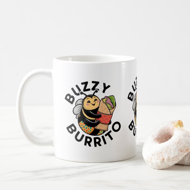 Mug Drôle Buzzy Burrito Abeille  (Avec donut)