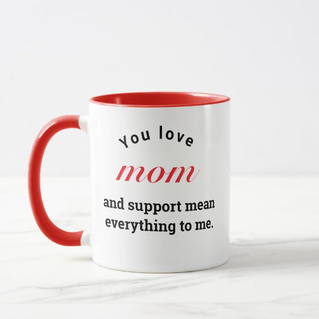 Mug Drôle cadeau à maman Typographie Fête des mères (Gauche)