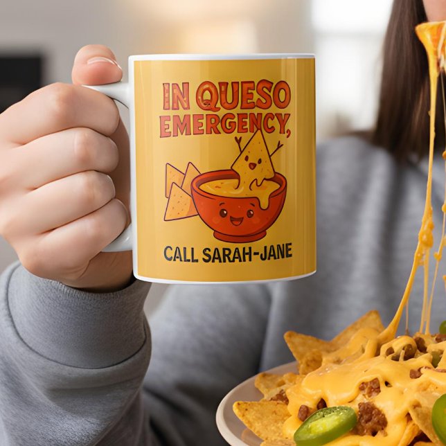 Mug Drôle cadeau au fromage en urgence Queso (Créateur téléchargé)