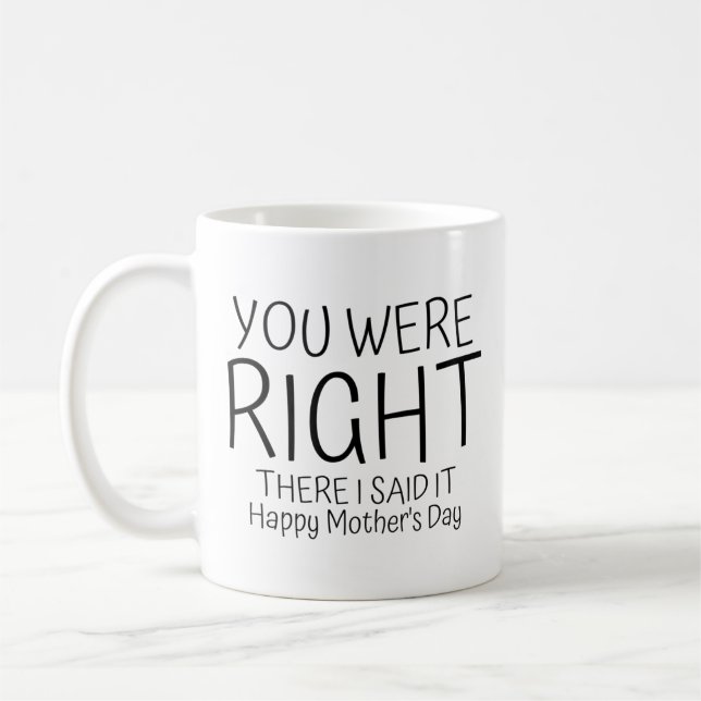 Mug Drôle cadeau de la fête des mères (Gauche)