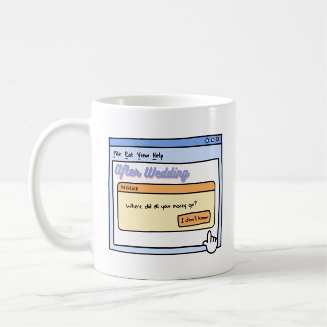 Mug Drôle cadeau de mariée et de chambre pour Humour d (Gauche)