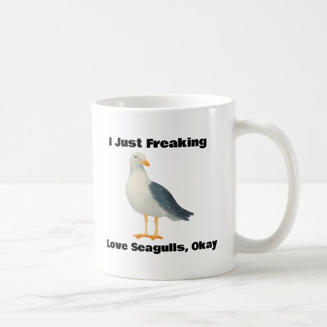 Mug Drôle cadeau Oiseau Amoureux, Mignonne Moug de Mou (Droite)