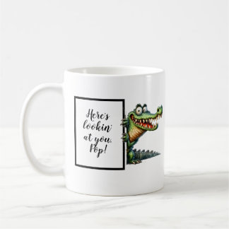 Mug Drôle cadeau papa avec un alligator drôle et décal