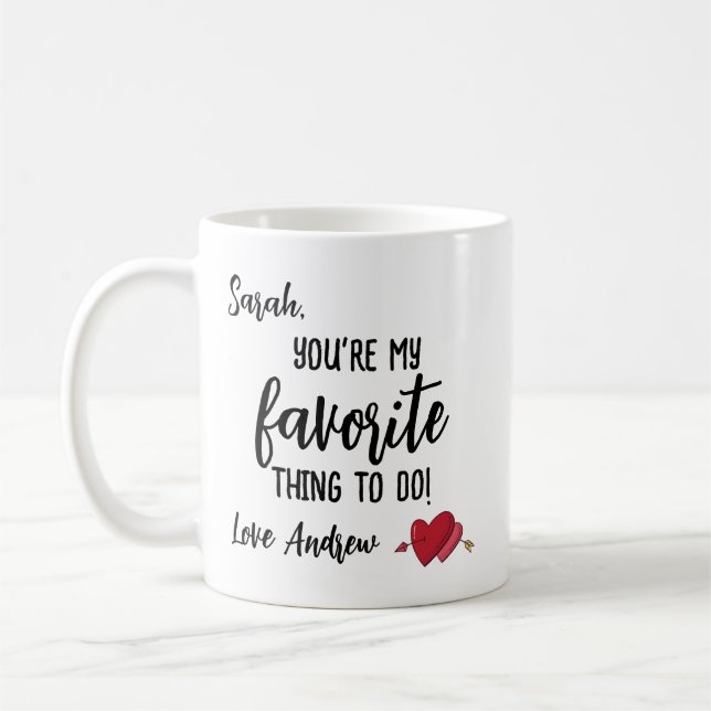 Mug Drôle cadeau personnalisé de Saint Valentin (Gauche)