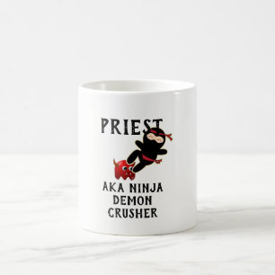 Mug Drôle cadeau prêtre AKA Ninja Demon Crusher