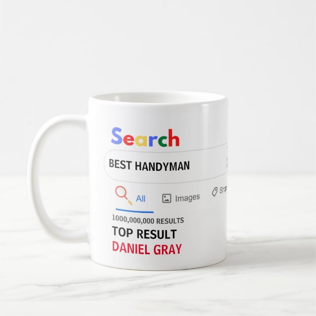 Mug Drôle cadeaux HANDYMAN CARPENETER DÉCORATEUR PEINT (Gauche)