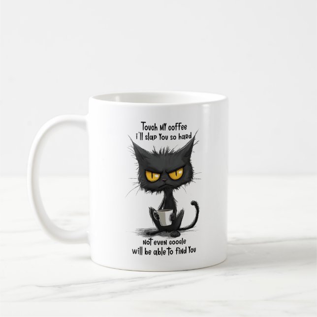 Mug Drôle café de chat (Gauche)