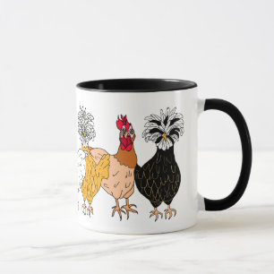 Mug Drôle café poulets