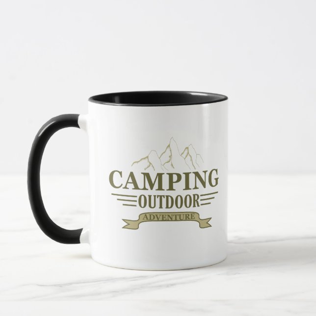 Mug Drôle camper de camping dit pour les campeurs (Gauche)