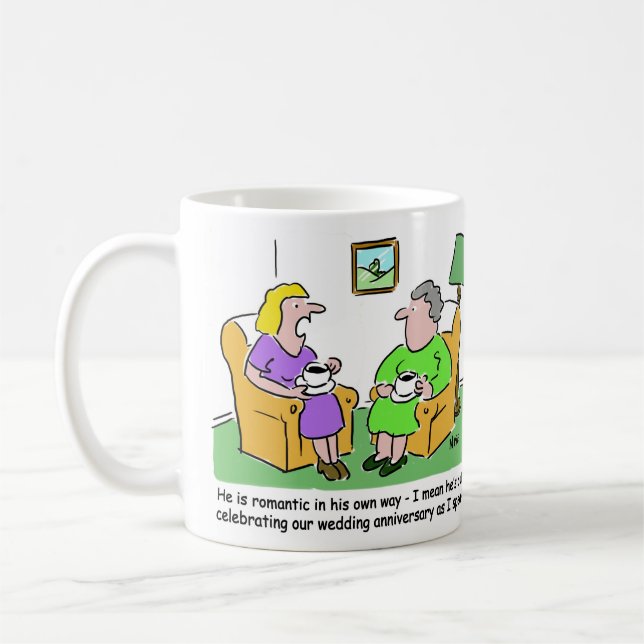 Mug Drôle Caricature de mariage sur une blague (Gauche)