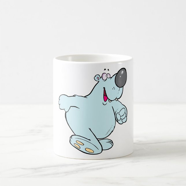 Mug Drôle Carton Polaire Ours Bleu Maigre Caractère Bl (Créateur téléchargé)