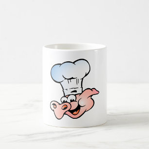 Mug Drôle Cartoon Cochon Chef avec Casquette