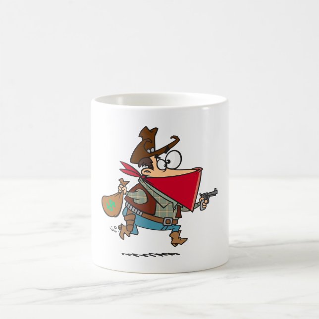 Mug Drôle Cartoon Cowboy Bandit Robber (Créateur téléchargé)