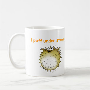 Mug Drôle Cartoon de Poisson-Poisson Stressé