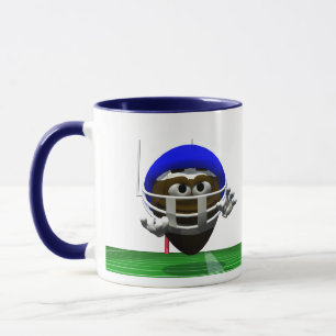 Mug Drôle Cartoon Football dans un casque