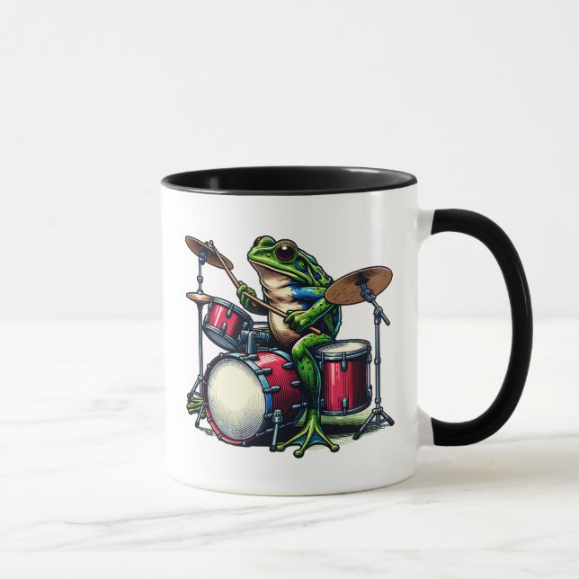 Mug Drôle Cartoon Octopus Jouer de la guitare (Droite)
