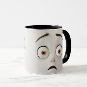 Mug Drôle Cartoon Visage 3-D Enveloppement