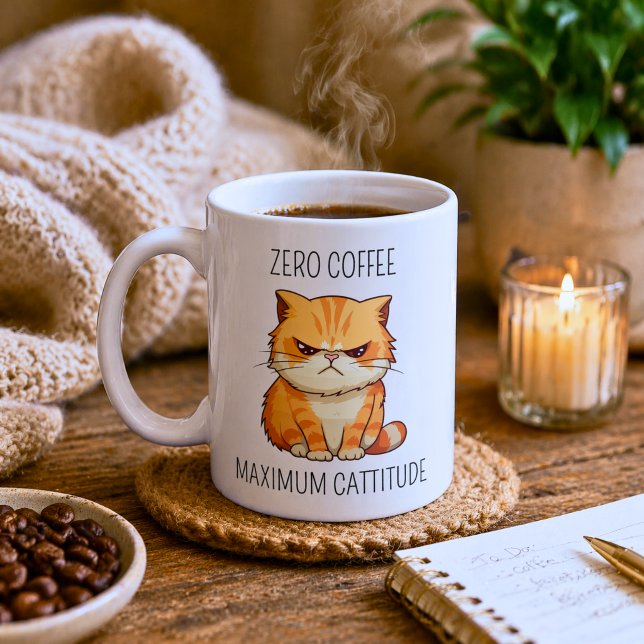 Mug Drôle Cattitude (Créateur téléchargé)