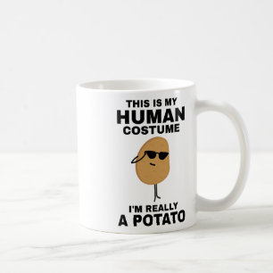 Mug Drôle, c'est mon costume humain, je suis vraiment 