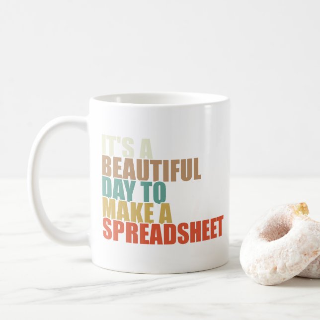 Mug Drôle C'est une belle journée pour faire une feuil (Avec donut)