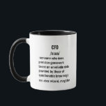 Mug drôle CFO Définition cadeaux pour hommes femmes<br><div class="desc">Chef des services financiers Vie : "Mode CFO : Toujours actif" - où les chiffres ne mentent pas. Soyez l'Assistant financier et le gourou de feuille de calcul que vous êtes né pour être. Du stratège du profit au commandant des flux de trésorerie, embrasser les rôles d'un patron de bilan,...</div>
