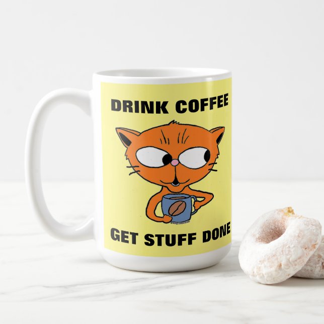 Mug Drôle Chat (Avec donut)