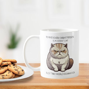 Mug Drôle Chat Domination Mondiale
