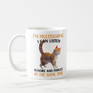 Mug Drôle Chat Multitâche Dire