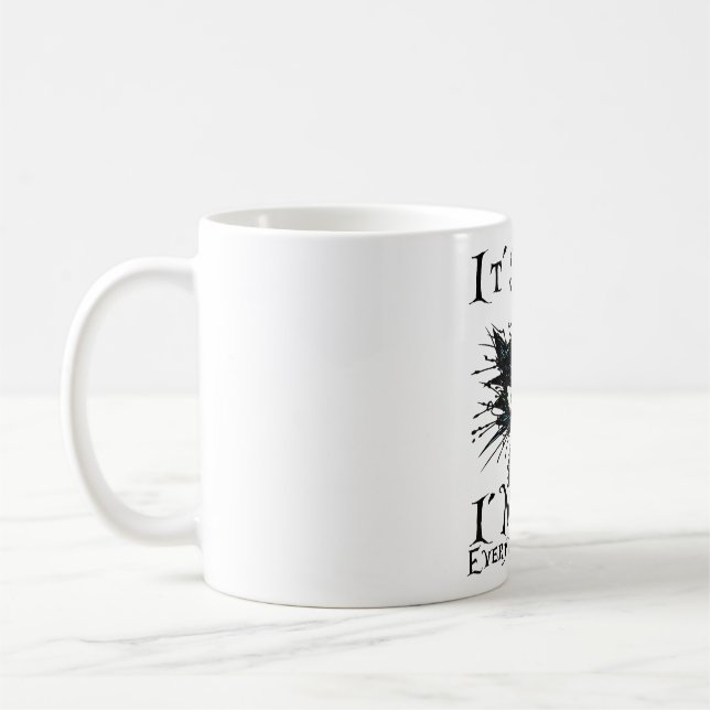 Mug Drôle Chat Noir C'est bien Je vais bien Tout est F (Gauche)