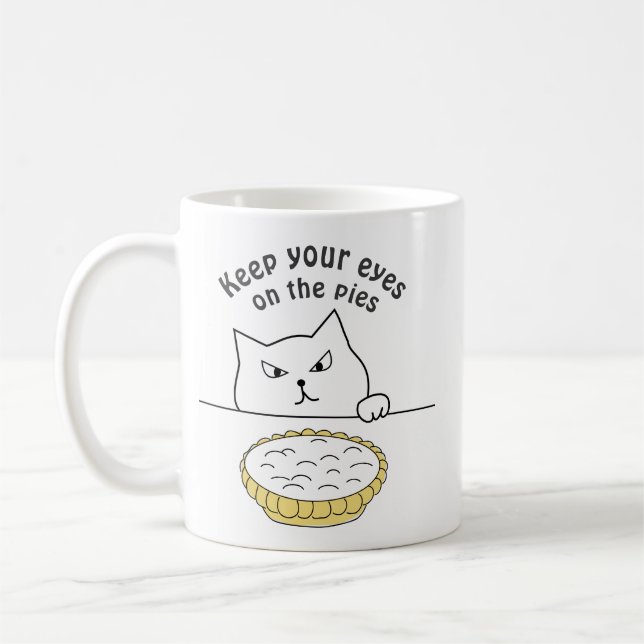 Mug Drôle chat sournois après l'illustration de la tar (Gauche)
