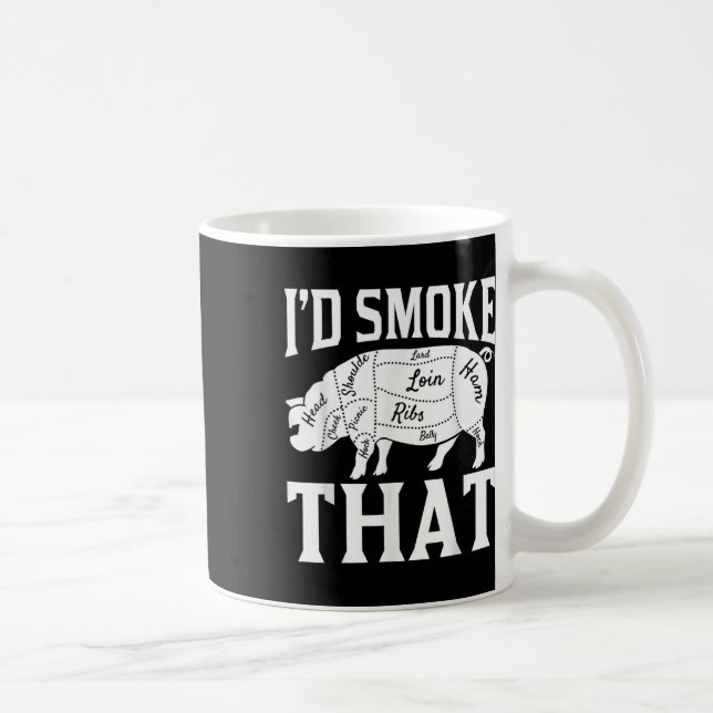 Mug Drôle Chef Barbecue Id Fumer Ce Drôle Bar À Viande (Droite)