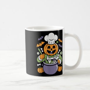 Mug Drôle Chef Citrouille Cuisine Halloween Cauldron D