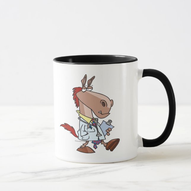 Mug drôle cheval doc docteur dessin (Droite)