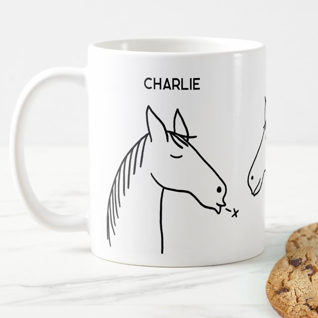Mug Drôle Cheval Personnalisé (Créateur téléchargé)