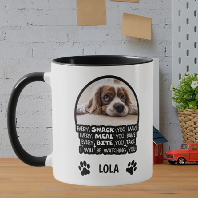Mug Drôle chien animal de compagnie photo noir et blan (Créateur téléchargé)