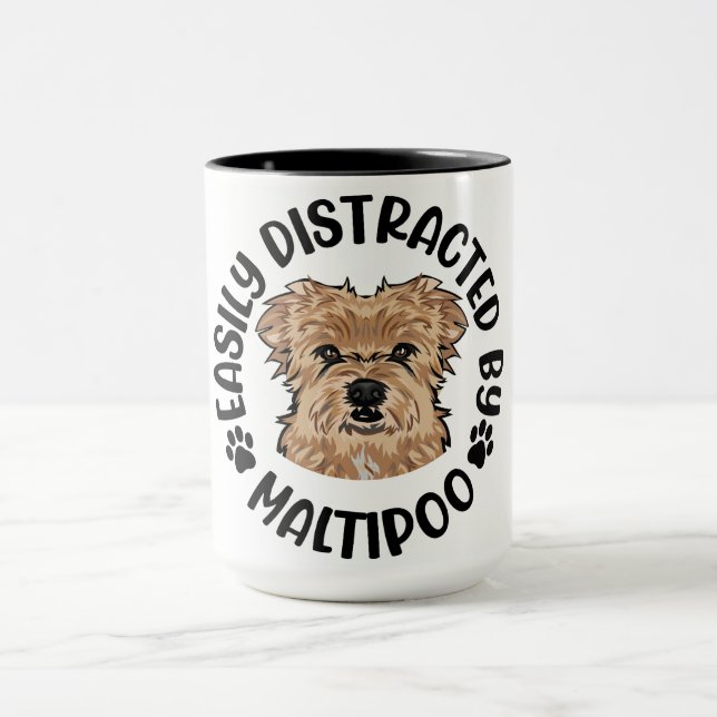 Mug Drôle chien de Maltipoo (Centre)