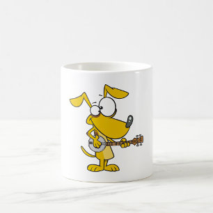Mug Drôle Chien Jouant Banjo Musique